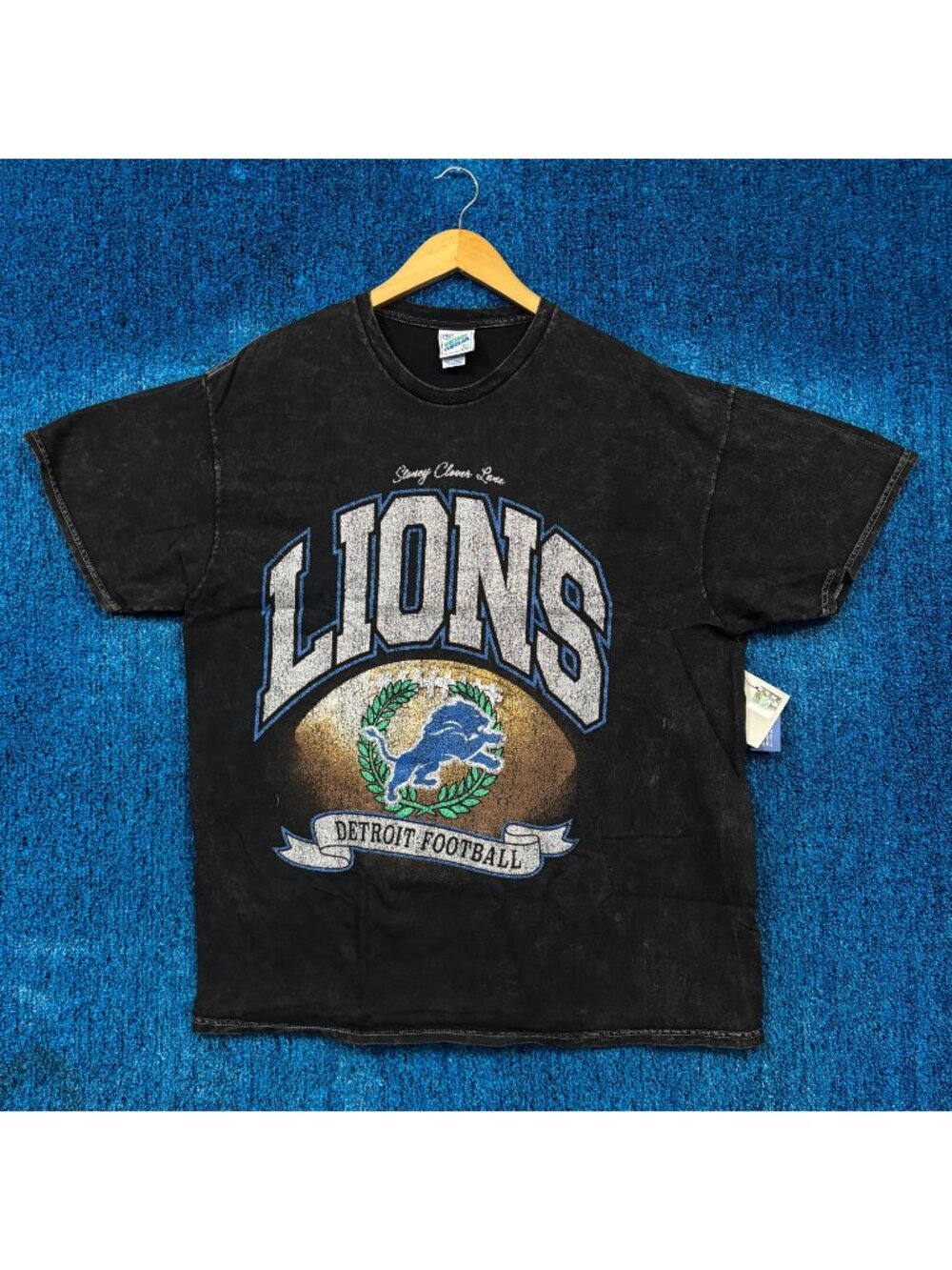 NFL Detroit Lions Stacey Clever Lane Mineral Wash T-Shirt Size Extra Large